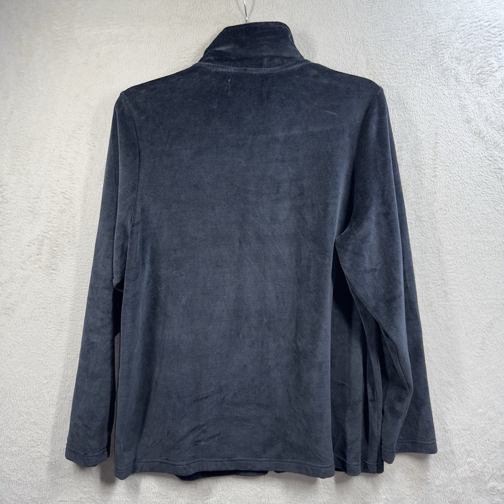 Natural Impressions Velour Jacket Women's L Cardinal Christmas Winter Sparkle - Picture 6 of 7